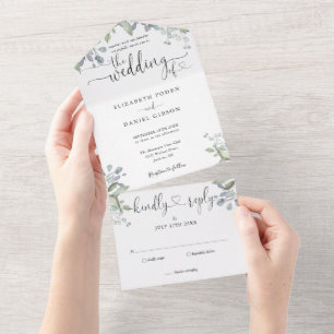 Casamento Corações Florais Elegantes em Script