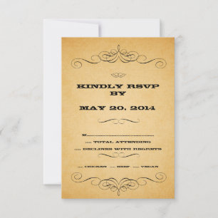 Casamento Country Vintage RSVP Espirais