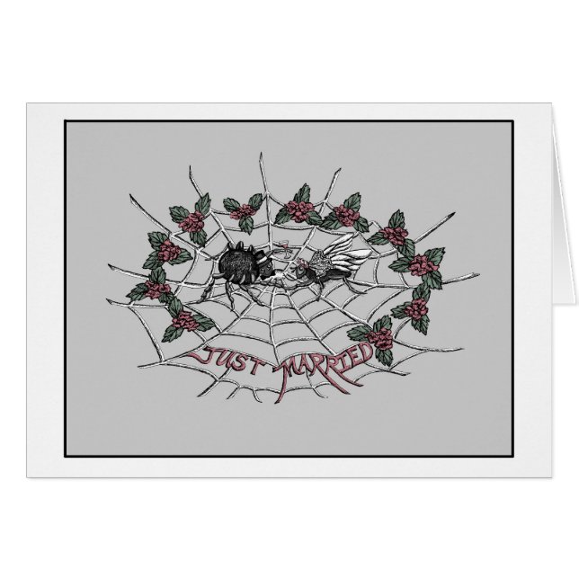 Casamento da aranha e do cartão da mosca (Frente Horizontal)
