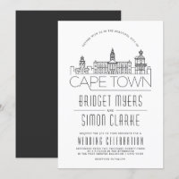 Casamento da Cidade do Cabo | Convite Skyline