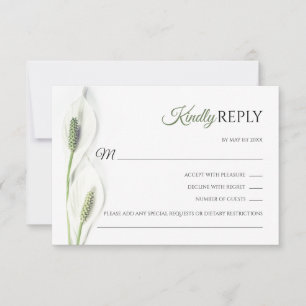 Casamento da Elegante Calla Lily Olive RSVP