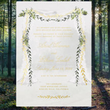 Casamento da Floresta de Chuppah, Branch, Dourado