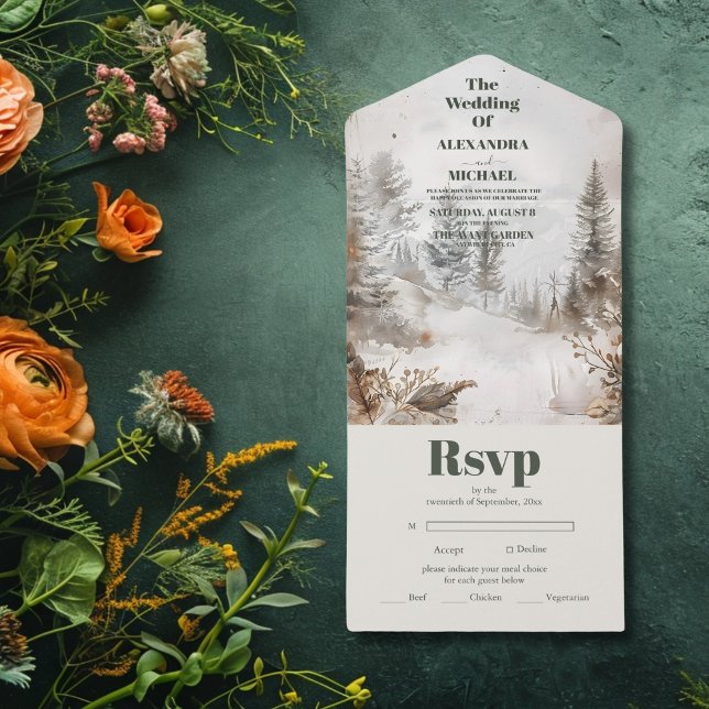 Casamento da Floresta de Inverno Elegante (Criador carregado)