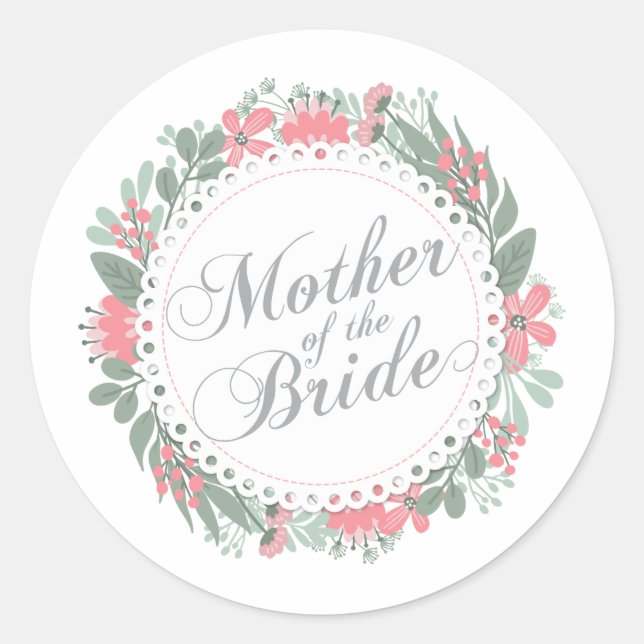 Casamento da Mãe da Noiva | Selo Adesivo (Frente)