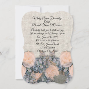 Casamento da primavera Convites linen elegante