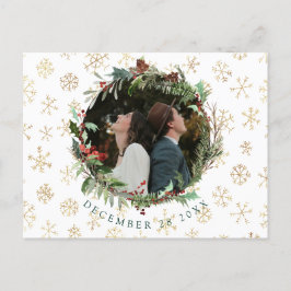 Casamento da temporada de Natal Salve o Anúncio da