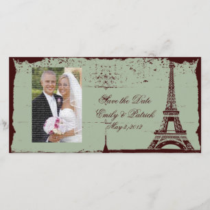Casamento da Torre Eiffel Salve os Cartões com fot