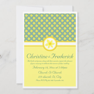 Casamento Daffodil, convite de 5"x7"