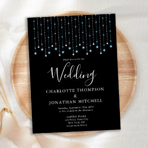 Casamento das Luzes das Cordas das Estrelas Azuis 