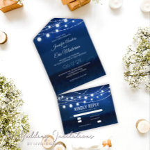 Casamento das Luzes de Cordas Russas Azuis Elegant