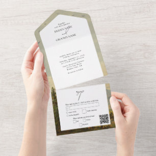Casamento das Montanhas da Floresta de Pinheiros d