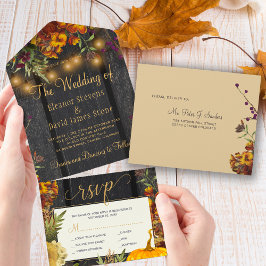 Casamento de abóbora floral com abóbora floral no