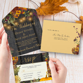 Casamento de abóbora floral com abóbora floral no