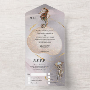 Casamento de abstrato da praia com glitas de galin