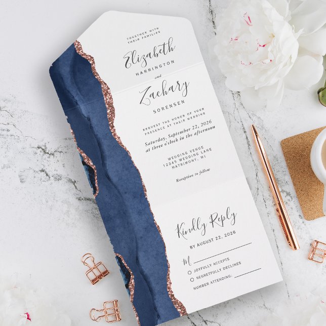 Casamento de Agata Dourada Azul-Rosa Marinho Moder (Criador carregado)