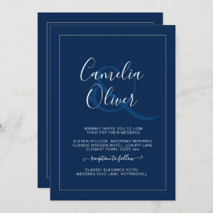 Casamento de Ampersand Monocromático Moderno All-i