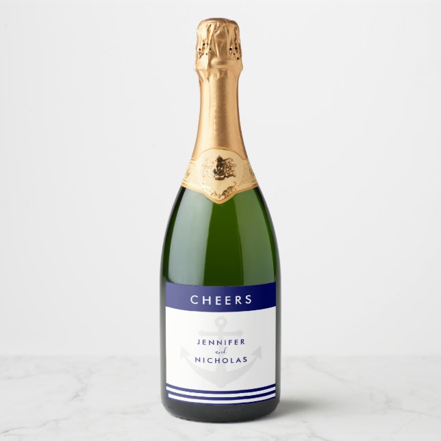 Casamento de Âncora Náutica Moderna (Frente)