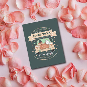 Casamento de animação bonito salvar o convite de d