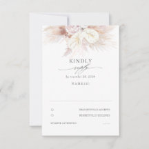 Casamento de Anthurium e Pampas Grass RSVP