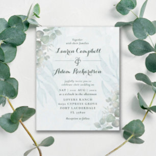 Casamento de Aquarela Eucalyptus Rustic