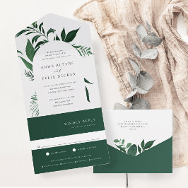 Casamento de Arca Botânica Verde Florestal Selvage