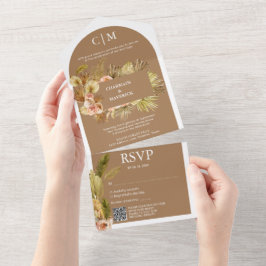 Casamento de Arch do Código QR do Monograma de Açú