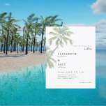 Casamento de Árvore de Palma de Orçamento de Folha<br><div class="desc">Palmeira Tropical do Orçamento Simples Convite De Casamento. Entre em contato com o designer para ajustar o modelo para adicionar pais,  número de locais ou qualquer outra consideração.</div>