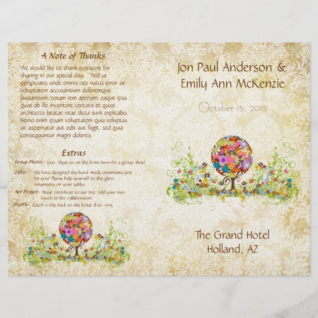 Casamento de Árvore Flor no Círculo de Floresta Má (Frente)