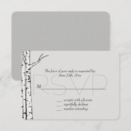 Casamento de Árvores de Aves da Cinza Branca RSVP
