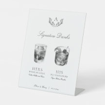 Casamento de Bebidas com Assinatura de Monograma E