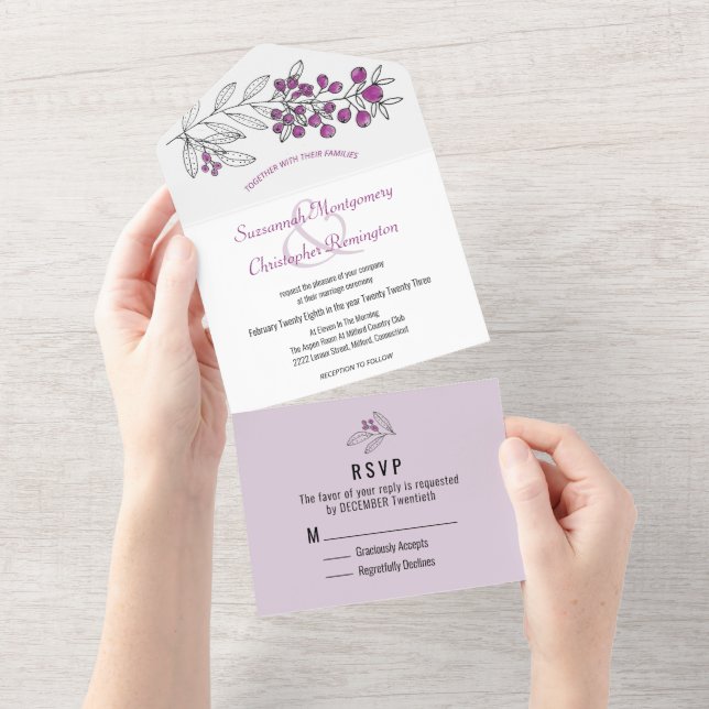 Casamento de Berry Leaf, fronteira com o topo do M (Aba destacável)