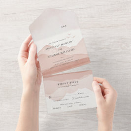 Casamento De Blush Da Cordilheira De Montanha Em U
