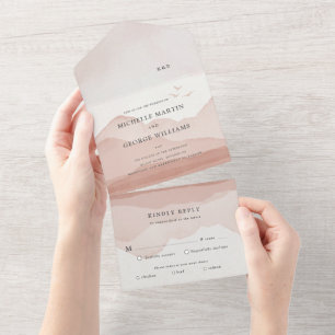 Casamento De Blush Da Cordilheira De Montanha Em U