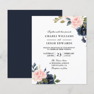 Casamento de Blush de Marinho Elegante em um Convi