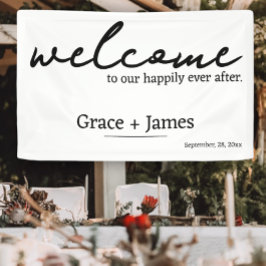 Casamento de boas-vindas com tipografia minimalist