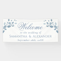 Casamento de Boas-vindas do Elegante Dusty Blue