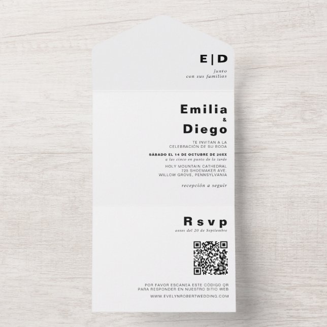 Casamento de Boda Formal Minimalista Elegante (Interno)