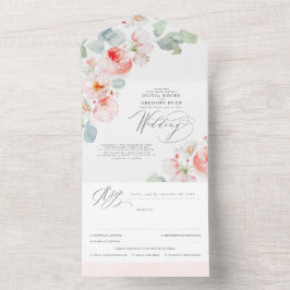 Casamento de Boho das Flores Rosa Suave Elegante