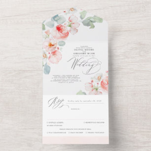 Casamento de Boho das Flores Rosa Suave Elegante