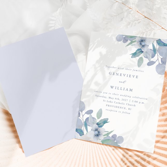 Casamento de Buquê Floral Azul Chic Airy (Criador carregado)