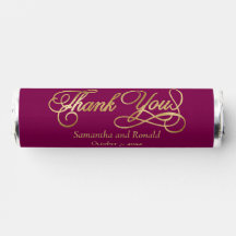 Casamento de Caligrafia Burgundy & Ouro Laminado O