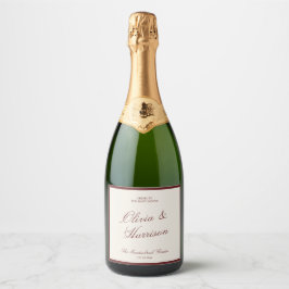 Casamento de Caligrafia Clássica Vinho Intenso