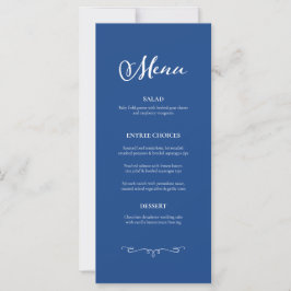 Casamento de Caligrafia Elegante Azul Marselha