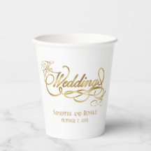 Casamento de Caligrafia em Branco Elegante e Doura