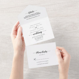 Casamento de caligrafia minimalista