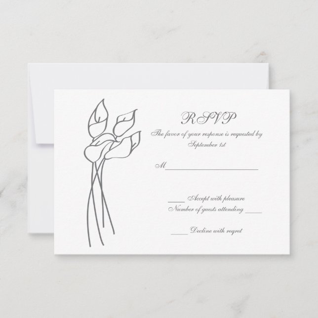 Casamento de Calla Lily rsvp (Frente)