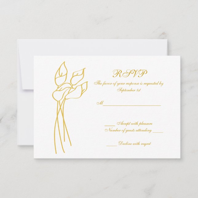 Casamento de Calla Lily rsvp (Frente)
