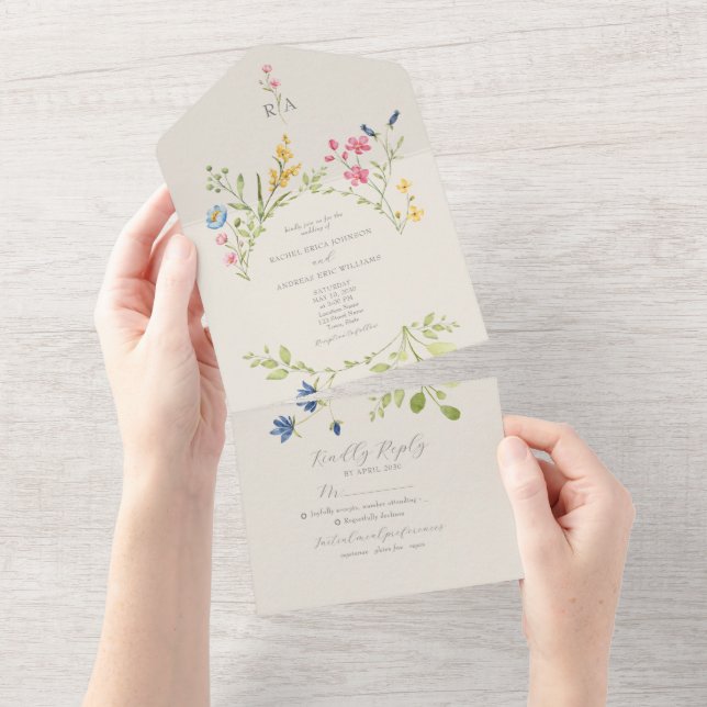Casamento de Campo Boho com Flores Silvestres (Aba destacável)