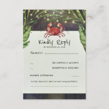 Casamento de Caranguejo Tropical RSVP