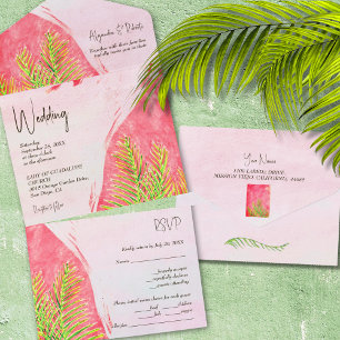 Casamento de Caribe Rosa Extreme com Aquarela